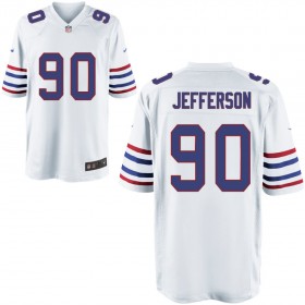 Mens Buffalo Bills Nike White Alternate Game Jersey JEFFERSON#90