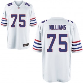 Mens Buffalo Bills Nike White Alternate Game Jersey WILLIAMS#75