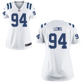 Women's Indianapolis Colts Nike White Game Jersey- LEWIS#94