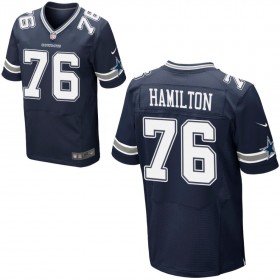Mens Dallas Cowboys Nike Navy Blue Elite Jersey HAMILTON#76