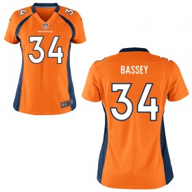 Women's Denver Broncos Nike Orange Game Jersey BASSEY#34