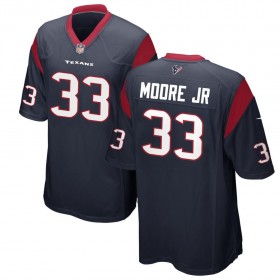 Youth Houston Texans Nike Navy Game Jersey MOORE JR#33