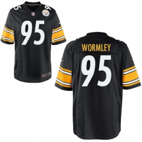 Youth Pittsburgh Steelers Nike Black Game Jersey WORMLEY#95
