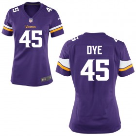 Women's Minnesota Vikings Nike Purple Game Jersey DYE#45
