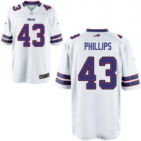 Nike Men's Buffalo Bills Game White Jersey PHILLIPS#43
