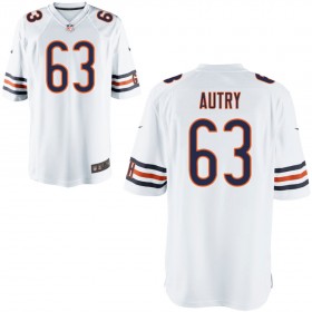 Nike Men's Chicago Bears Game White Jersey AUTRY#63