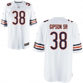 Nike Men's Chicago Bears Game White Jersey GIPSON SR#38