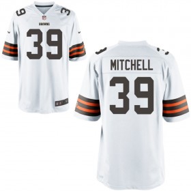 Nike Men's Cleveland Browns Game White Jersey MITCHELL#39