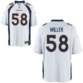 Nike Men's Denver Broncos Game White Jersey MILLER#58
