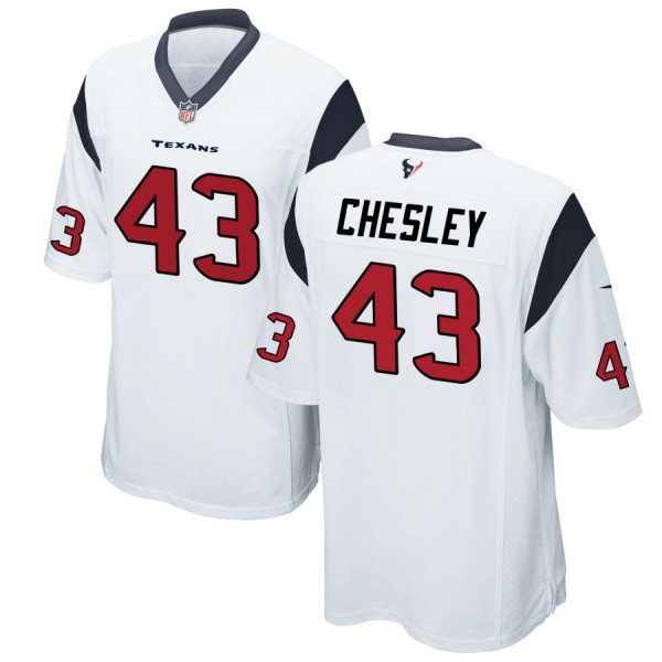 Nike Men's Houston Texans Game White Jersey CHESLEY#43
