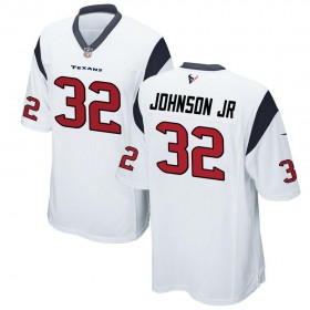Nike Men's Houston Texans Game White Jersey JOHNSON JR#32