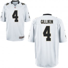Nike Men's New Orleans Saints Game White Jersey GILLIKIN#4