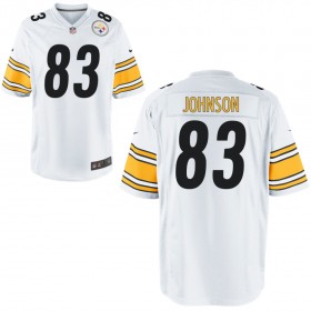 Nike Men's Pittsburgh Steelers Game White Jersey JOHNSON#83