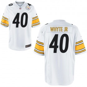 Nike Men's Pittsburgh Steelers Game White Jersey WHYTE JR#40