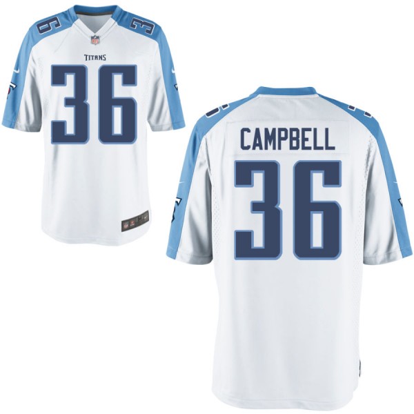 Nike Men's Tennessee Titans Game White Jersey CAMPBELL#36