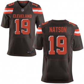 Men's Cleveland Browns Nike Brown Elite Jersey NATSON#19