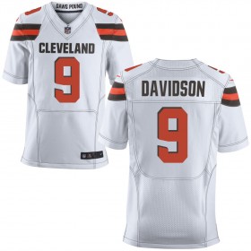 Men's Cleveland Browns Nike White Elite Jersey DAVIDSON#9