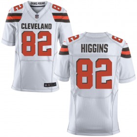 Men's Cleveland Browns Nike White Elite Jersey HIGGINS#82